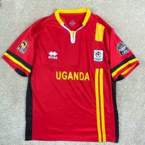 Errea Uganda National Team 2017 AFCON‎ Soccer Jersey Red Mens XXXL